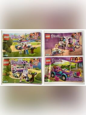 4 LEGO FRIENDS Instruction Booklets for Sets 41332, 41333, 3183 & 41342